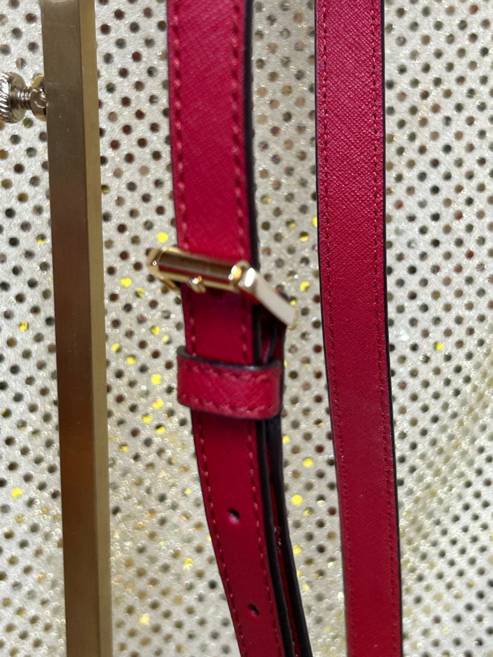 Michael Kors Red Satchel with Gold Hardware - Excellent Preloved Condition - Picture 13 of 16